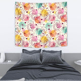 Clock Butterfly Pattern Wall Tapestry