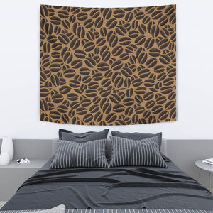 Coffee Bean On Brown Background Wall Tapestry