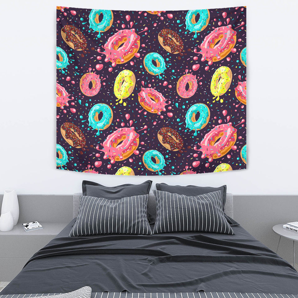 Colorful Donut Glaze Pattern Wall Tapestry