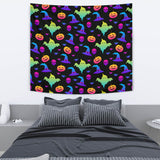 Colorful Halloween Background Wall Tapestry