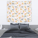 Corgi Dog Pattern Wall Tapestry