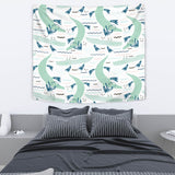 Crocodile Diver Pattern Wall Tapestry