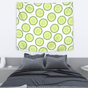 Cucumber Slices Pattern Wall Tapestry