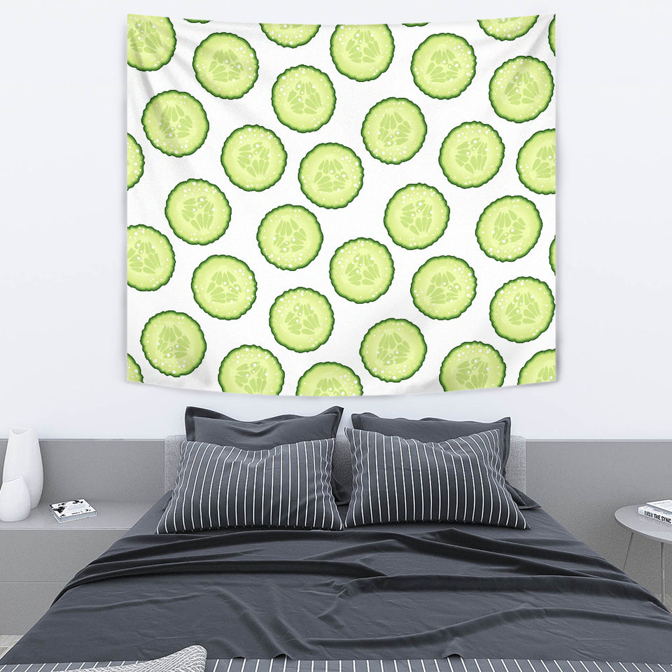 Cucumber Slices Pattern Wall Tapestry