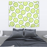 Cucumber Slices Pattern Wall Tapestry