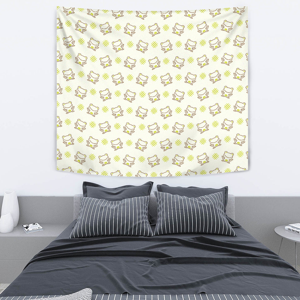 Cute Cartoon Frog Baby Pattern Wall Tapestry