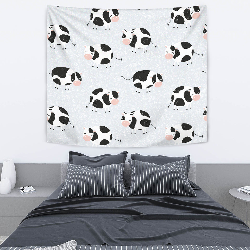 Cute Cows Pattern Wall Tapestry
