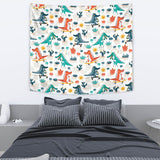 Cute Crocodile Pattern Wall Tapestry
