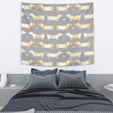 Cute Dachshund Dog Pattern Wall Tapestry