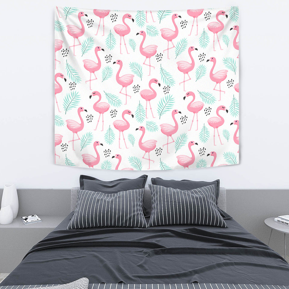 Cute Flamingo Pattern Wall Tapestry