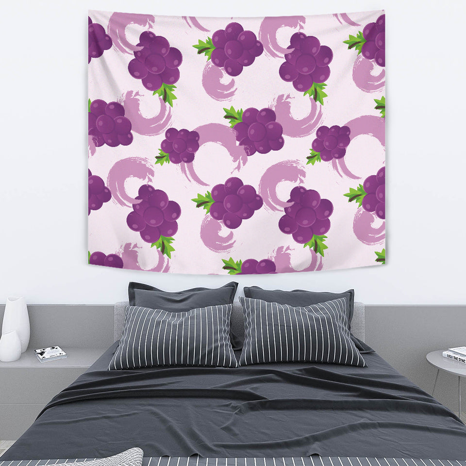 Cute Grape Pattern Wall Tapestry