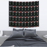 Deer Christmas New Year Pattern Argyle Wall Tapestry