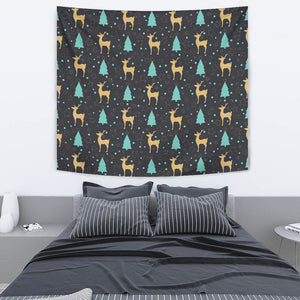Deers Star Tree Pattern Wall Tapestry