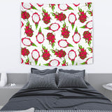 Dragon Fruits White Background Wall Tapestry