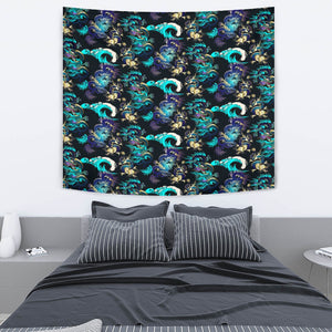 Dragon Sea Wave Pattern Wall Tapestry