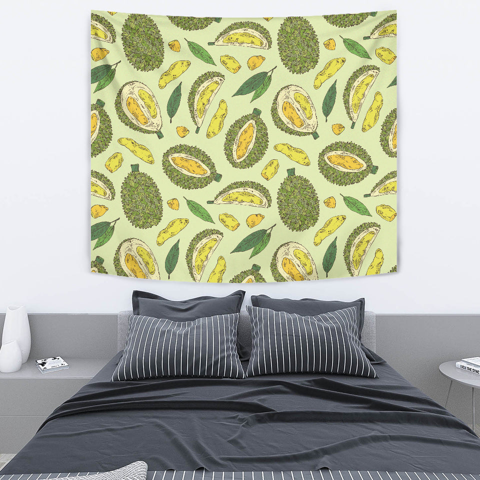 Durian Leaves Pattern Background Wall Tapestry