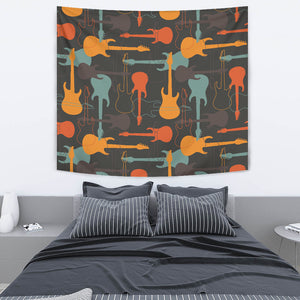 Electric Guitars Pattern Wall Tapestry