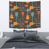Electric Guitars Pattern Wall Tapestry
