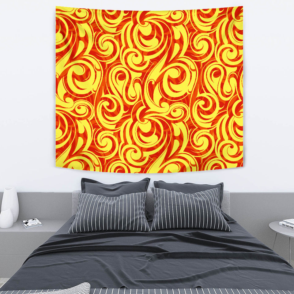 Fire Flame Design Pattern Wall Tapestry