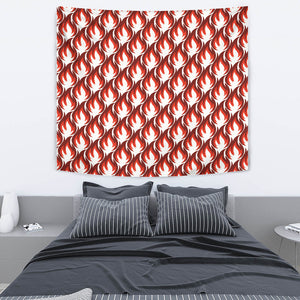 Fire Flame Symbol Design Pattern Wall Tapestry