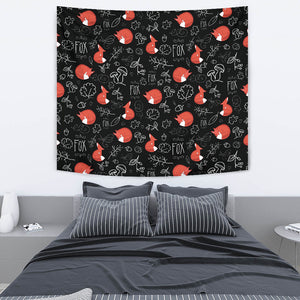 Fox Sleeping Fox Pattern Wall Tapestry