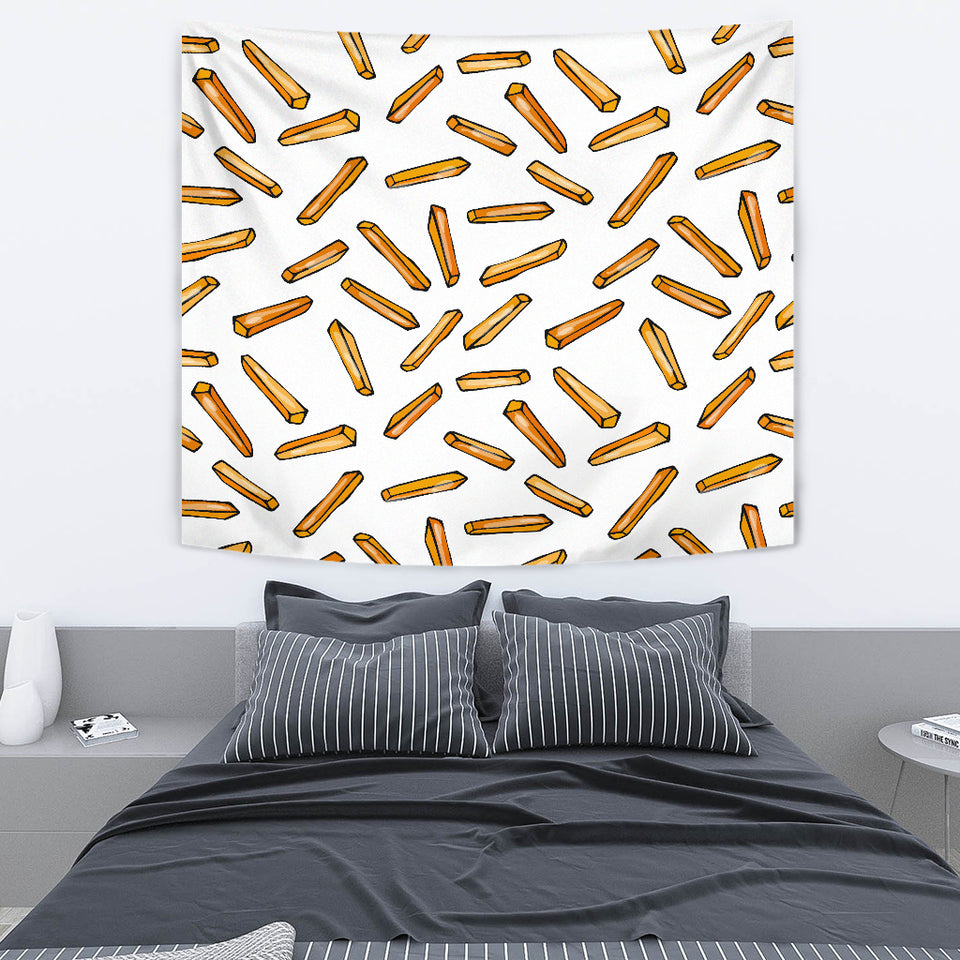 French Fries Potato Pattern Wall Tapestry