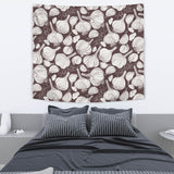 Garlic Bulb Dark Background Wall Tapestry