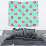 Grapefruit Green Background Wall Tapestry