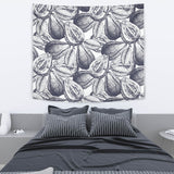 Guava Tropical Hand Drawn Pattern Wall Tapestry