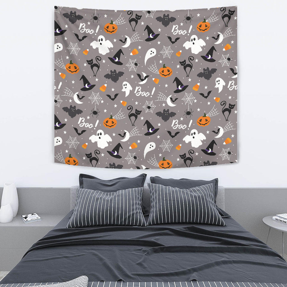 Halloween Design Pattern Wall Tapestry