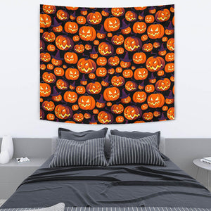 Halloween Pumpkin Pattern Wall Tapestry