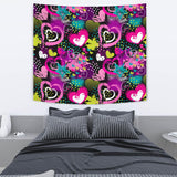 Heart Dot Wave Star Creative Design Pattern Wall Tapestry