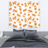 Brown Pomeranian Pattern Wall Tapestry