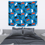 Colorful Rhino Pattern Wall Tapestry