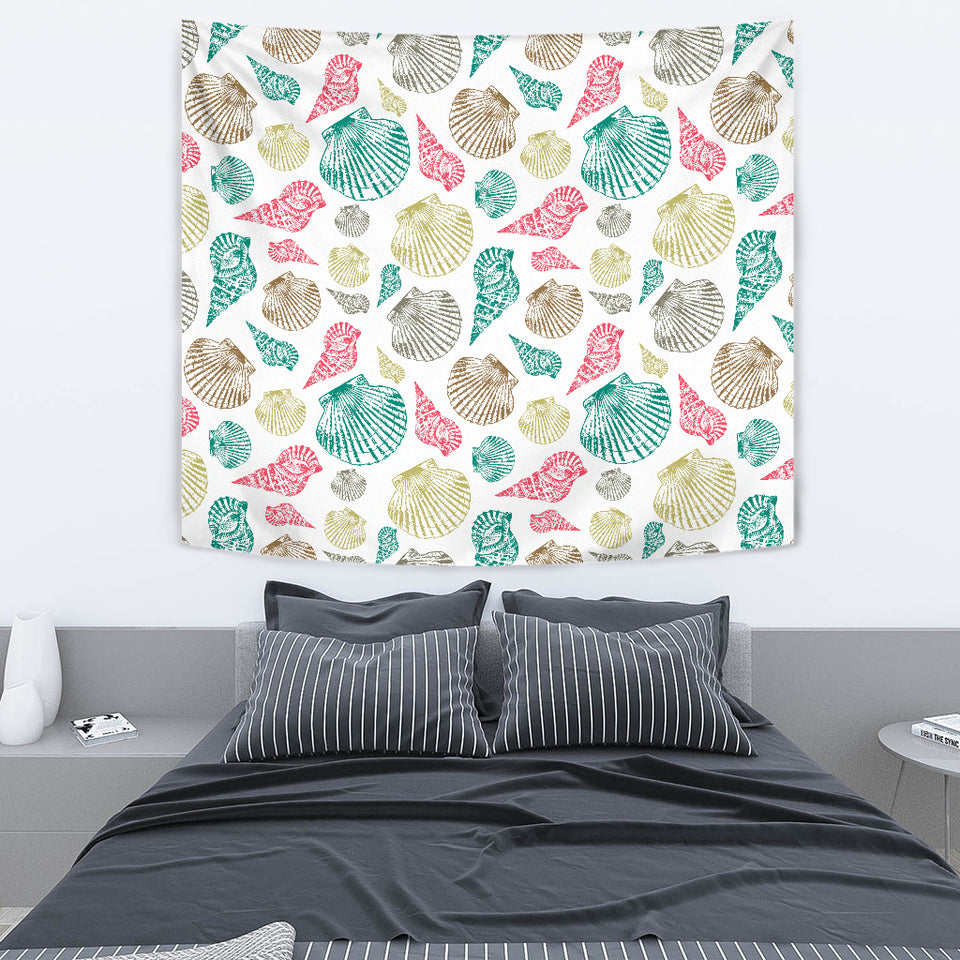 Colorful Shell Pattern Wall Tapestry