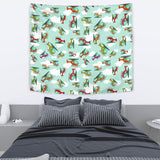Helicopter Design Pattern Wall Tapestry
