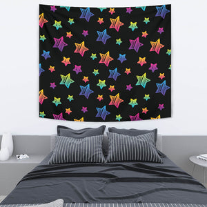 Colorful Star Pattern Wall Tapestry