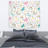 Colorful Unicorn Pattern Wall Tapestry