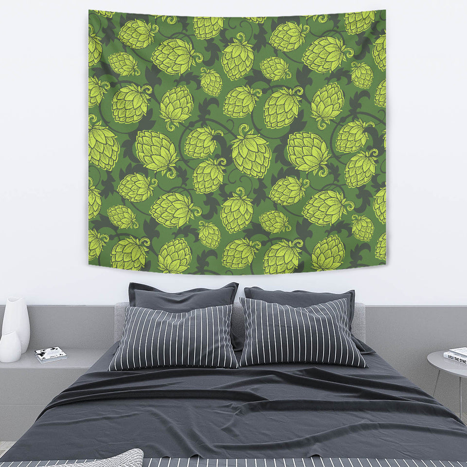Hop Pattern Hop Cone Background Wall Tapestry