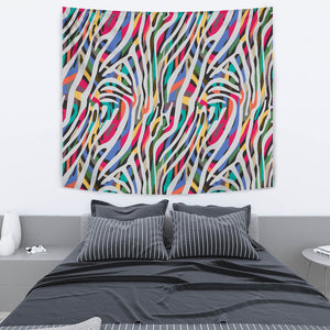 Colorful Zebra Skin Pattern Wall Tapestry