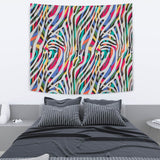 Colorful Zebra Skin Pattern Wall Tapestry