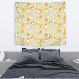 Cute Fat Shiba Inu Dog Pattern Wall Tapestry