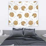 Sketch Style Cookie Pattern Wall Tapestry