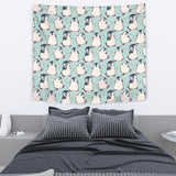 Cute Penguin Pattern Wall Tapestry