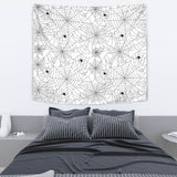 Spider Web Cobweb Pattern White Background Wall Tapestry