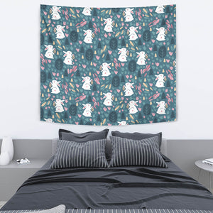 Cute Rabbit Pattern Wall Tapestry