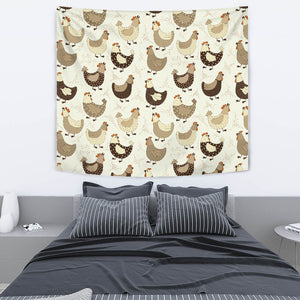 Cute Rooster Chicken Cock Wall Tapestry