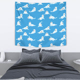 Cute Sea Lion Seal Pattern Background Wall Tapestry