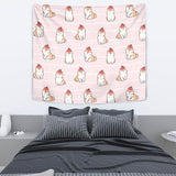 Cute Shiba Inu Dog Apple Pattern Wall Tapestry