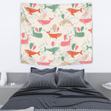 Cute Whale Pattern Wall Tapestry